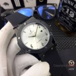 Hublot Classic Fusion Silver Dial Black Rubber Strap Replica - ARW Watches